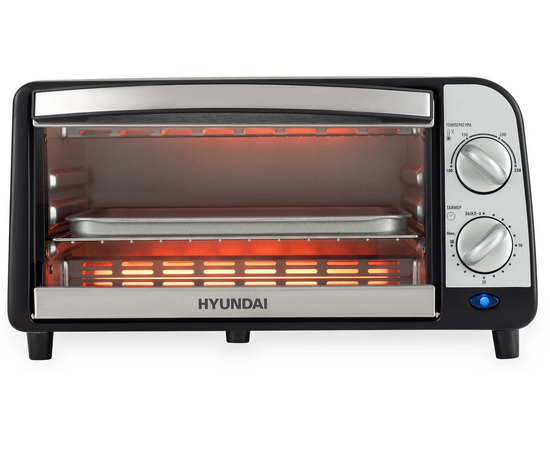  Мини-печь Hyundai MIO-HY071 серебристый/черный 