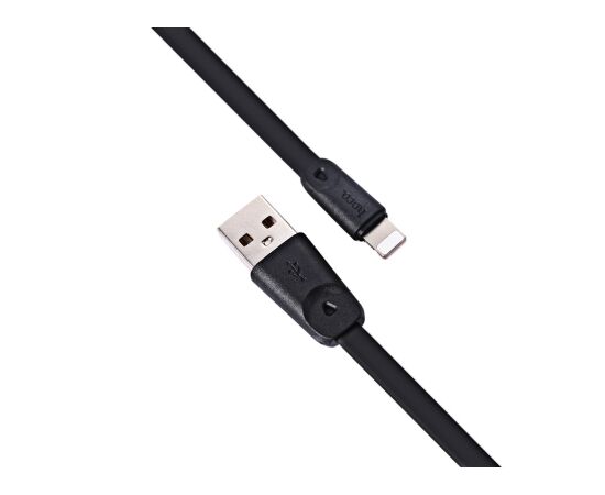  Дата-кабель USB 2.4A для Lightning 8-pin Hoco X9 TPE 1м (Black) 
