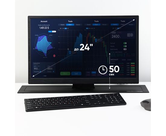 Кронштейн для мониторов Onkron NWS-SC24 черный 13"-24" макс.15кг настольный 
