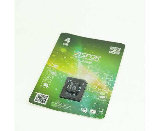  Карта памяти Aspor microSDHC 4GB Class10 + adapter нс 