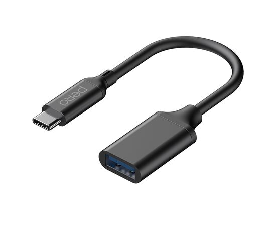  Адаптер PERO AD15 OTG TYPE-C TO USB 3.0, черный 