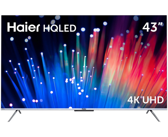  43" Телевизор Haier 43 Smart TV S3 серебристый 3840x2160, 4K Ultra HD, 60 Гц, Wi-Fi, Smart TV, Android TV 