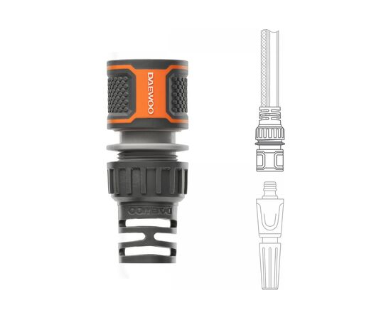  Коннектор для шланга DAEWOO DWC 2015 12.5-15мм 1/2” - 5/8” 