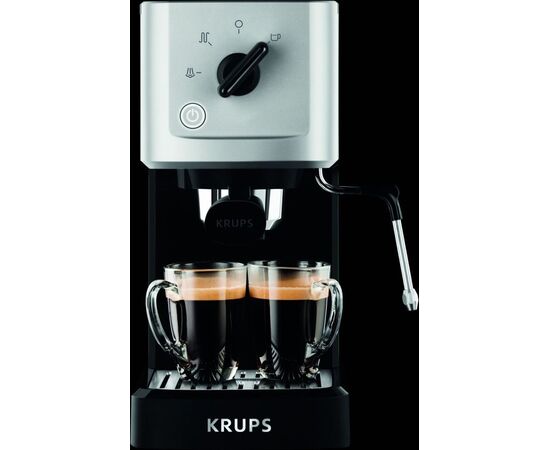  Кофемашина Krups XP344010 черный/серебристый 