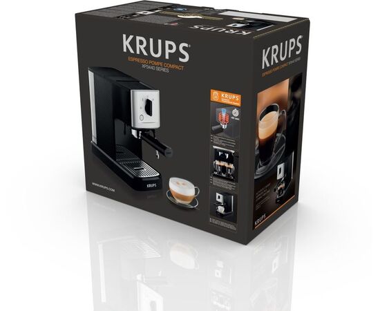  Кофемашина Krups XP344010 черный/серебристый 