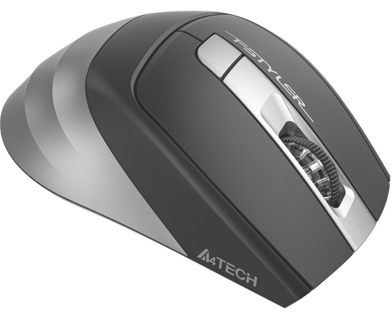  Мышь A4Tech Fstyler FB35S серый/черный оптич. 2000dpi беспров. BT/Radio USB для ноутбука 5but (FB35S 