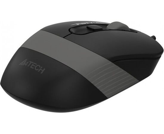  Мышь A4Tech Fstyler FM10S черный/серый оптич. 1600dpi silent USB 3but (FM10S USB GREY) 