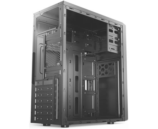  Корпус CBR E180 PCC-ATX-E180-USB32-USB22-WPSU ATX Miditower, без БП, 2*USB 3.0, 2*USB 2.0, HD Audio+Mic, Black 