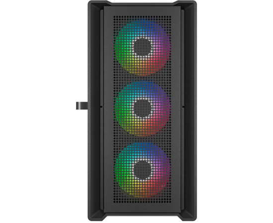 Корпус Powercase Alisio Micro X4B V2 (CAMCXB-A4), Tempered Glass, 4х 120mm ARGB fans, ARGB HUB, чёрный, mATX 