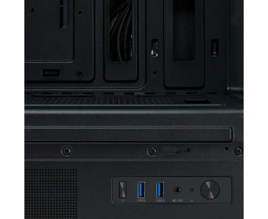  Корпус HSPD F510 (F510-TGBK-ARGB), без БП, Panoramic Mid Tower, Black, TG, 0.5 SPCC, 3x120mm ARGB ATX, mITX 180/280/160mm 1x2.5", 7xPCI 2xUSB- 