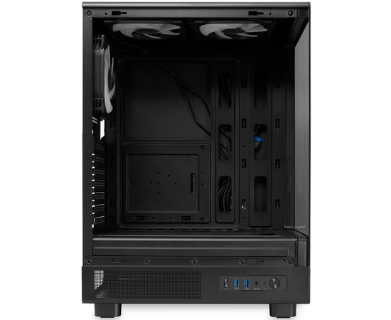  Корпус HSPD F510 (F510-TGBK-ARGB), без БП, Panoramic Mid Tower, Black, TG, 0.5 SPCC, 3x120mm ARGB ATX, mITX 180/280/160mm 1x2.5", 7xPCI 2xUSB- 