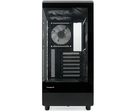  Корпус HSPD F510 (F510-TGBK-ARGB), без БП, Panoramic Mid Tower, Black, TG, 0.5 SPCC, 3x120mm ARGB ATX, mITX 180/280/160mm 1x2.5", 7xPCI 2xUSB- 