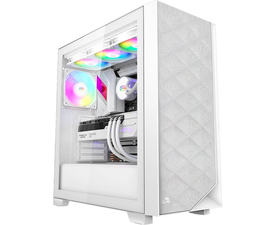  Корпус PcCooler C3D510 WH ARGB без БП, Tempered Glass Full Tower, White, TG, 0.7 SPCC, 3x120mm E-ATX, ATX, mITX 170/390/410mm 2x2.5", 7xPCI 